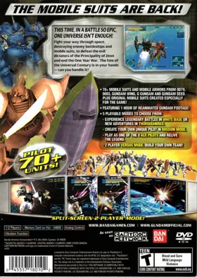 Mobile Suit Gundam - Encounters in Space box cover back